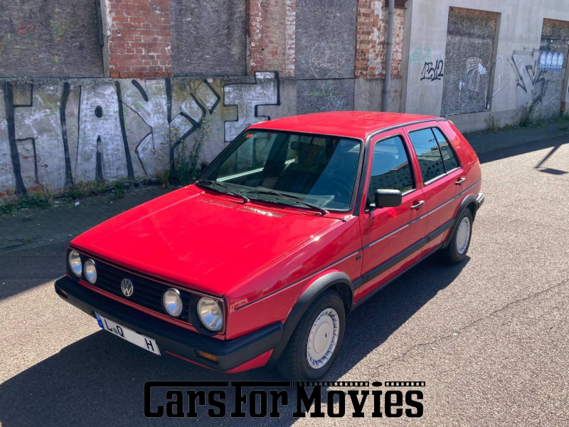 CarsForMovies | VW Golf 1989 Deutschland Rot Grau Zivilfahrzeug Kleinwagen Sachsen 6898 Schiebedach